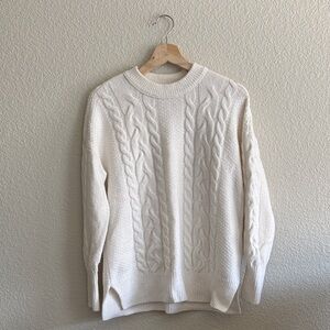 Abercrombie & Fitch Cream Cable Knit Sweater